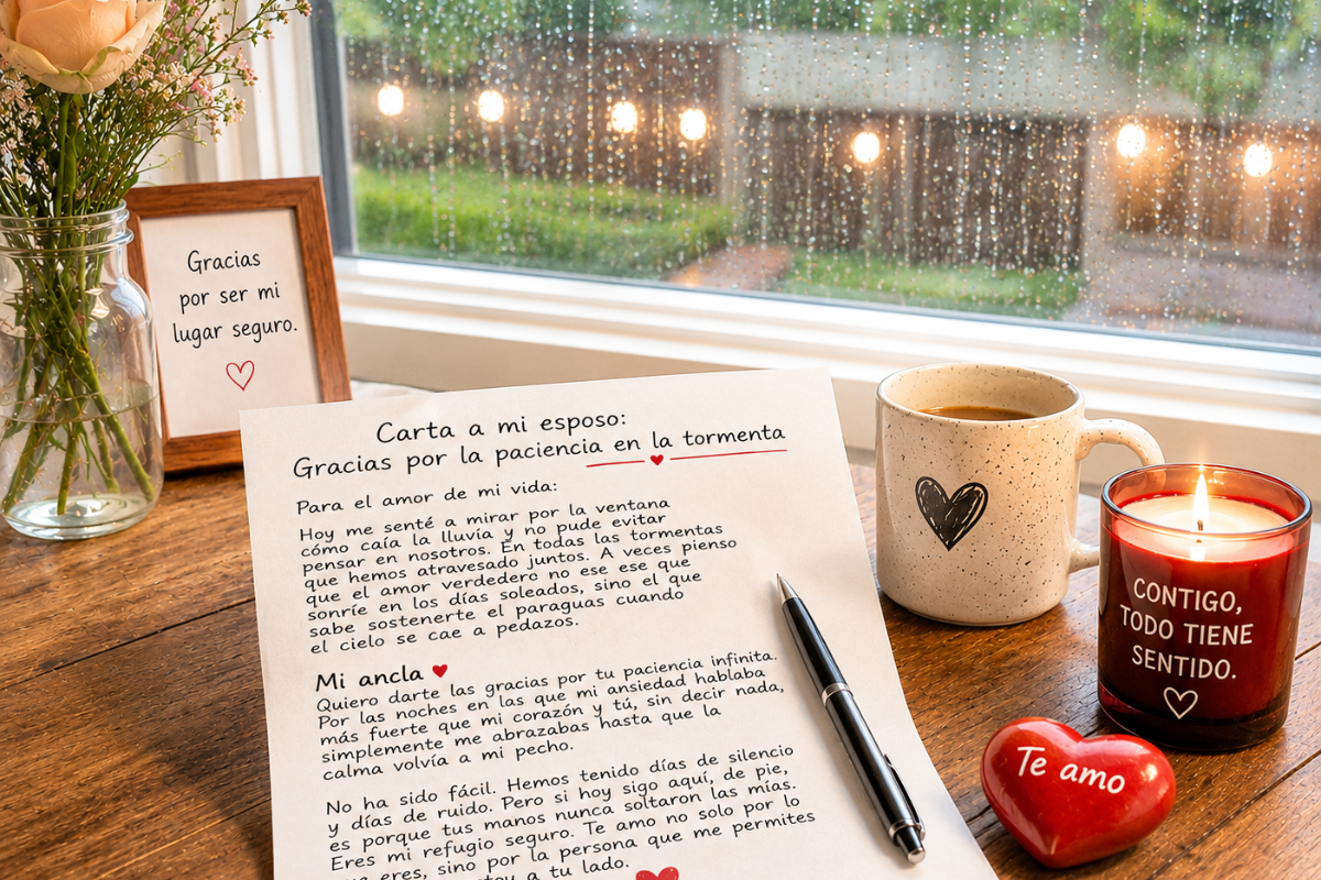 Carta a mi esposo: Gracias por la paciencia en la tormenta