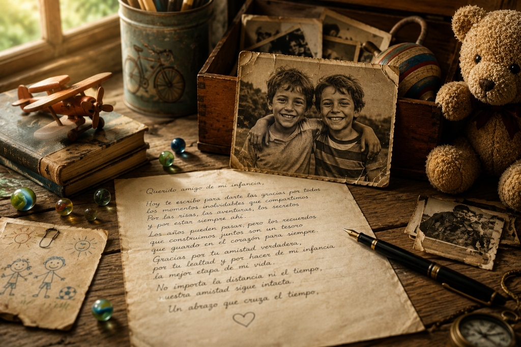 Carta de agradecimiento a un viejo amigo de la infancia: El tesoro de los años